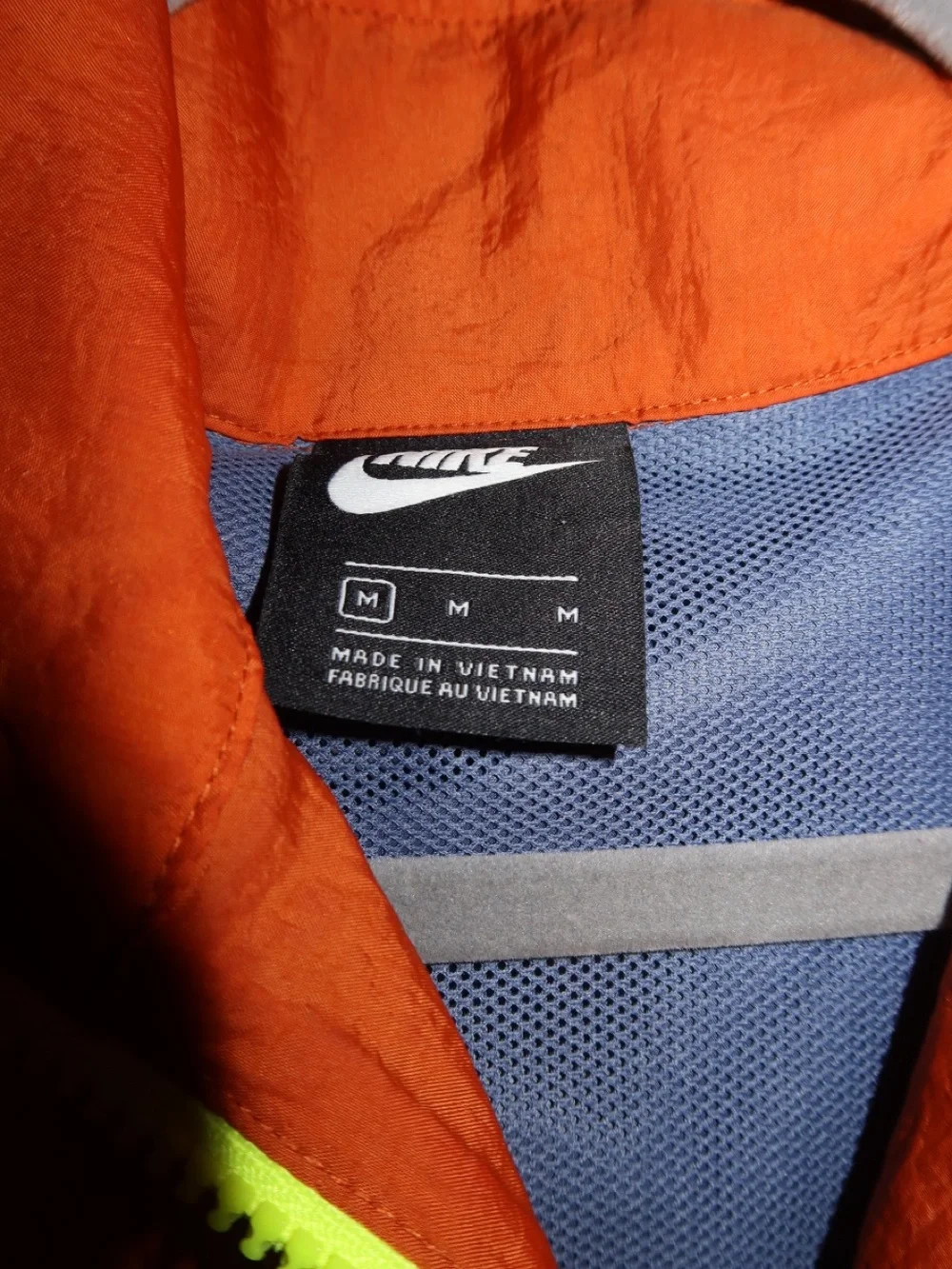Nike Orange and Blue Colorblock Windbreaker